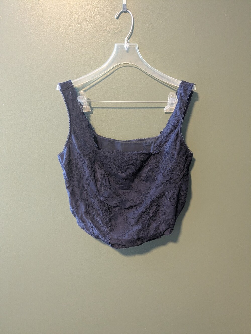 Victoria's Secret Navy Lace Crop Tank